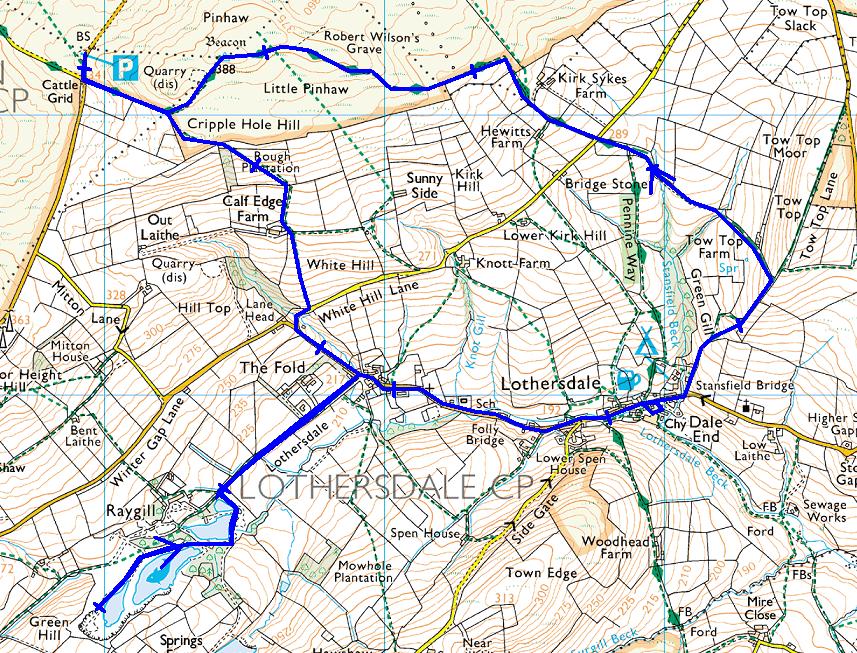 Lothersdale Map